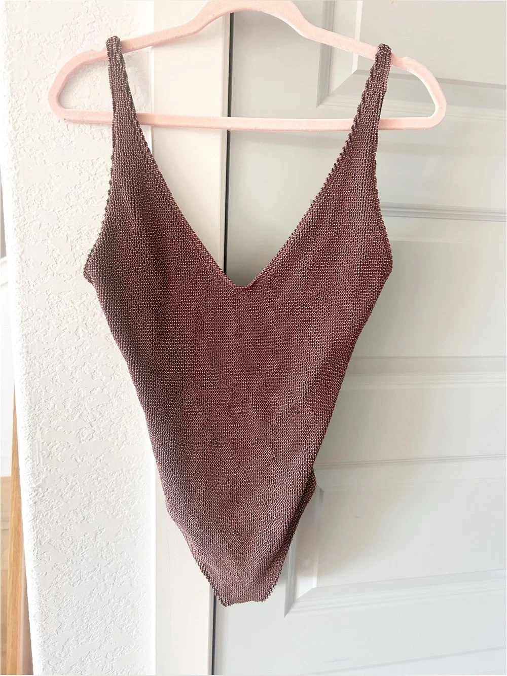 NWT Free People Beach Riot Reese One-Piece Swimsuit Chocolate Merlot - Picture 4 of 6